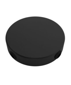 MINI stropný držiak so 4 bočnými otvormi, 8cm, kov, čierna farba