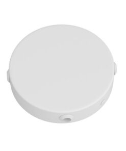 Mini stropný držiak so 4 bočnými otvormi, 8cm, kov, biela farba