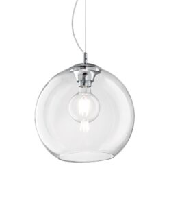 Moderný luster so sférickým difúzorom TRANSPARENT NEMO SP1 D40 | Ideal Lux