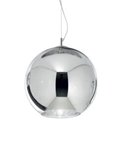 Moderný luster so sférickým difúzorom v chrómovej farbe NEMO SP1 D40 | Ideal Lux
