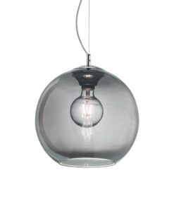 Moderný luster so sférickým difúzorom v dymovej farbe NEMO SP1 D40 | Ideal Lux