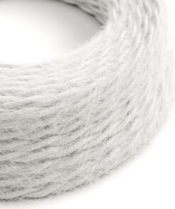 Kábel dvojžilový skrútený s chlpatým efektom v bielej farbe, 2 x 0.75mm, 1 meter