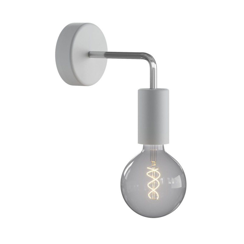 Exteriérová nástenná lampa s predĺžením IP65, šedá farba