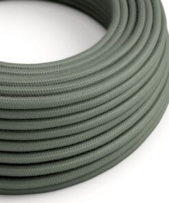 Elektrický kábel dvojžilový potiahnutý bavlnou v zeleno sivej farbe, 2 x 0.75mm, 1 meter