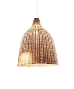 Prútené drevené závesné svietidlo HAUNT SP1, farba prírodné drevo | Ideal Lux