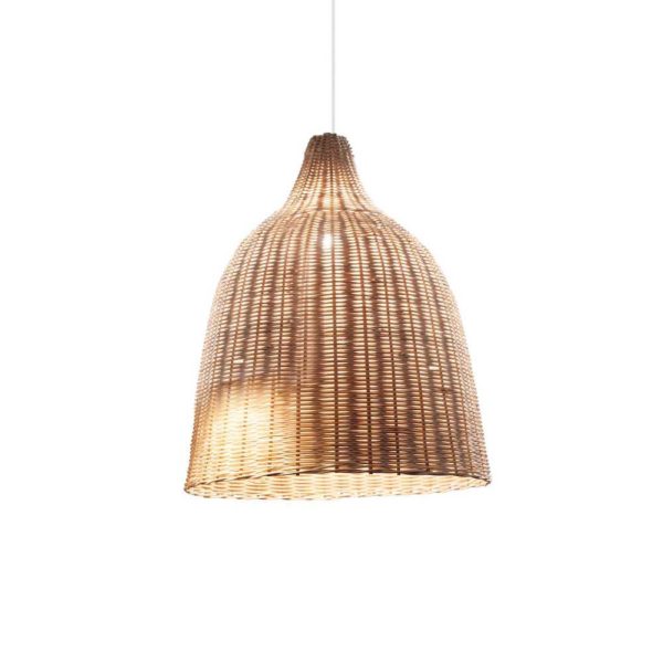 Prútené drevené závesné svietidlo HAUNT SP1, farba prírodné drevo | Ideal Lux