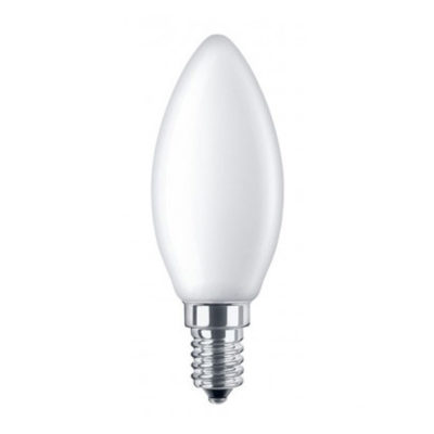 LED žiarovka s mliečnym sklom OLIVA - E14, 6W, 806lm, Teplá biela | Daylight Italia