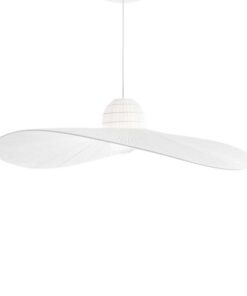 Textilný kovový luster MADAM SP1, v tvare klobúka, biela farba | Ideal Lux