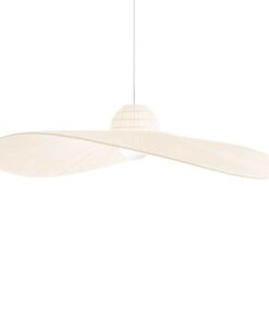 Textilný kovový luster MADAM SP1, v tvare klobúka, ivory farba | Ideal Lux