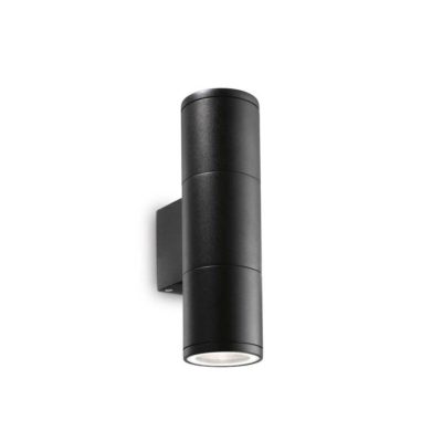 Exterierové nástenné svietidlo GUN AP2 SMALL, IP44, čierna farba | Ideal Lux