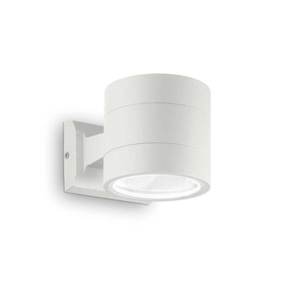 Exterierové nástenné svietidlo SNIF AP1 ROUND, biela farba | Ideal Lux