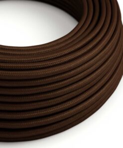 Kábel trojžilový v podobe textilnej šnúry v tmavo hnedej farbe, umelý hodváb, 3 x 0.75mm, 1 meter
