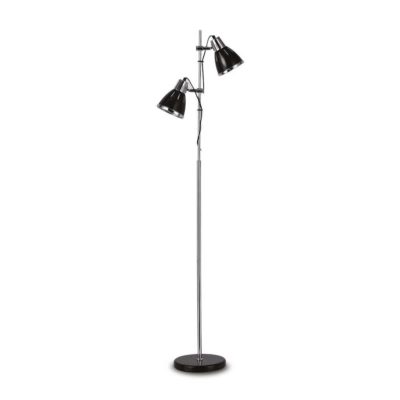 Stojacia lampa s nastaviteľnými tienidlami ELVIS PT2, čierna farba | Ideal Lux