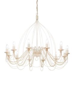 Vintage závesný kovový luster CORTE SP12, biela farba | Ideal Lux
