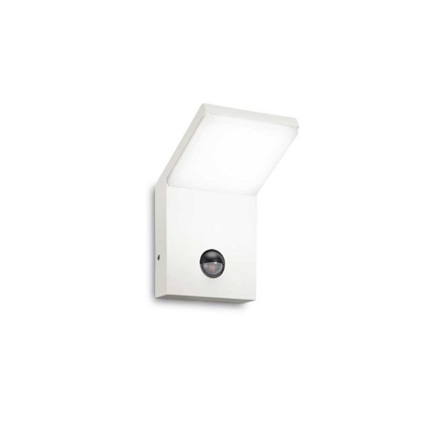 Vonkajšie nástenné svietidlo so senzorom STYLE AP SENZOR 3000K, biela farba | Ideal Lux