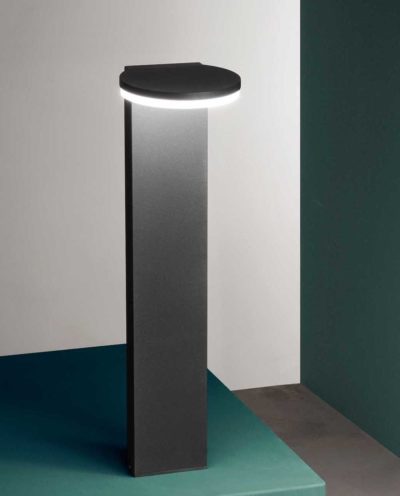Záhradné LED svietidlo PATH PT ROUND, 3000k, okrúhle tienidlo, antracitová farba | Ideal Lux .