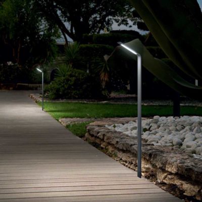 Záhradné stĺpikové LED svietidlo AGOS PT SMALL, 3000k , antracitová farba | Ideal Lux.