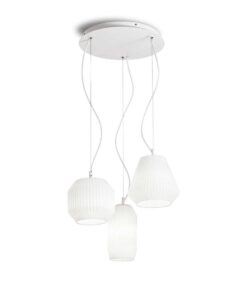 Závesný retro sklenený luster ORIGAMI SP3 | Ideal Lux