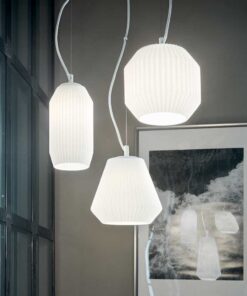 Alternative view of Závesný retro sklenený luster ORIGAMI SP3 | Ideal Lux