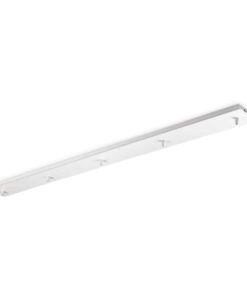 Kovová stropná rozeta pre 5 svietidiel v bielej farbe | Ideal Lux