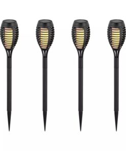Záhradné LED solárne svietidlá s efektom horiaceho plameňa - 4 ks