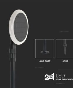Záhradné LED svietidlo solárne, 3W, 3000K, čierne, 2ks v balení – Obrázok 8