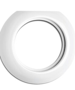 Porcelánový rámček okrúhly viac-násobný krajný pre RJ45 a TV/R, biely porcelán