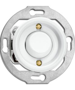 Porcelánový retro vypínač (1), (bez rámčeka) biely porcelán