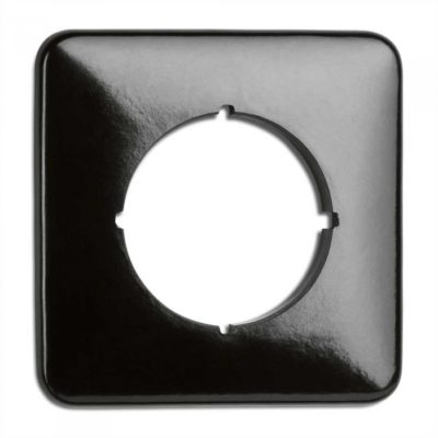 Rámček štvorcový 1-násobný, čierny bakelit