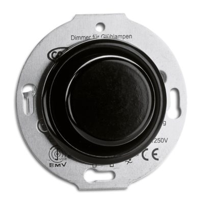 Retro smievač pre LED 3-35W, 7-110W/VA,(bez rámčeka) čierny bakelit