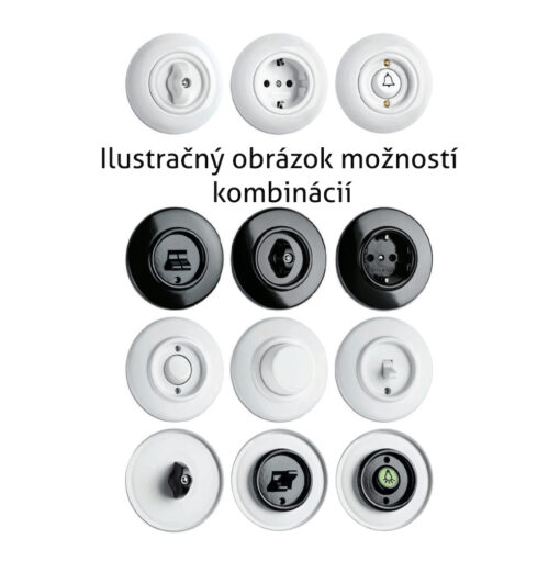 Rámček štvorcový 3-násobný, čierny bakelit - Image 5