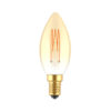 LED EDISON žiarovka C35 so zlatým sklom - E14, 3.5W, 300lm, Teplá biela, Stmievateľná | Daylight Italia