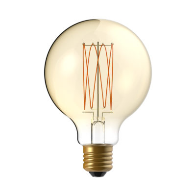 LED EDISON žiarovka G95 so zlatým sklom - E27, 7W, 640lm, Teplá biela, Stmievateľná | Daylight Italia