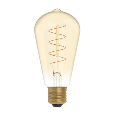 LED EDISON žiarovka ST64 so zlatým sklom - E27, 4W, 250lm, Teplá biela, Stmievateľná | Daylight Italia