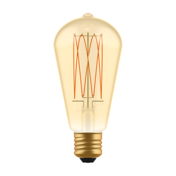 LED EDISON žiarovka ST64 so zlatým sklom - E27, 7W, 640lm, Teplá biela, Stmievateľná | Daylight Italia