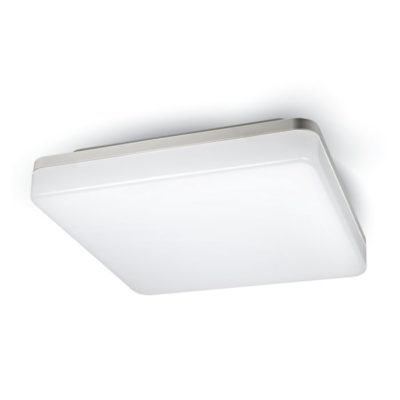 LED stropné štvorcové svietidlo do vlhkého prostredia IP44 – 15W, Teplá biela, 20cm, 1800lm