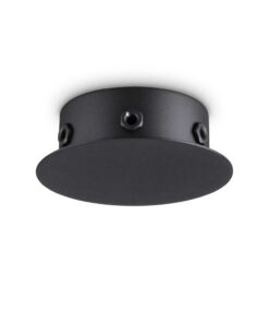 Magnetická rozbočovacia stropná rozeta pre 6 svietidiel v čiernej farbe | Ideal Lux