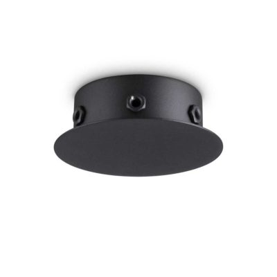 Magnetická rozbočovacia stropná rozeta pre 6 svietidiel v čiernej farbe | Ideal Lux