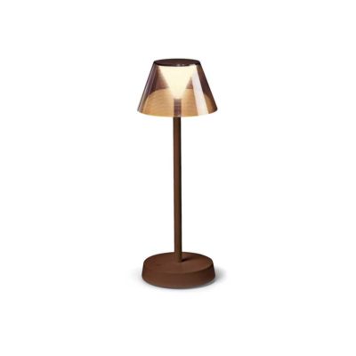 Exterierová LED nabíjateľná stolná lampa LOLITA TL, kávová farba | Ideal Lux