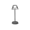 Exterierová LED nabíjateľná stolná lampa LOLITA TL, sivá farba | Ideal Lux