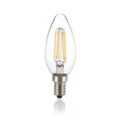 LED FILAMENT žiarovka - OLIVA - E14, Denná biela, 4W, 470lm | Ideal Lux
