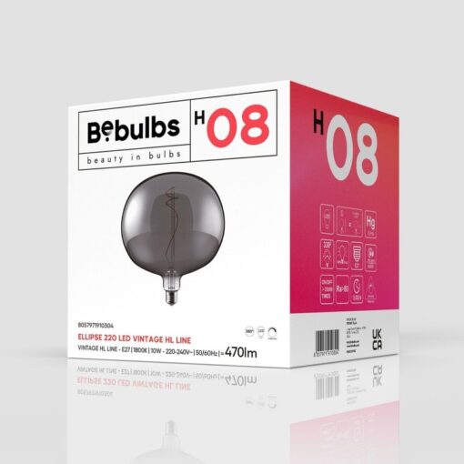 LED dymová žiarovka Ellipse 220 - 10W, E27, Stmievateľná, 470lm - Image 4