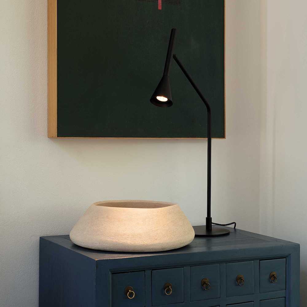LED stolová lampa DIESIS TL s vypínačom v čiernej farbe | Ideal Lux.