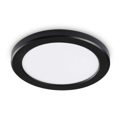 LED stropné svietidlo AURA PL ROUND, 20W, 2000lm, Denná biela 4000K, čierna farba