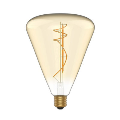 LED zlatá žiarovka Cone 140 - 8.5W, E27, Stmievateľná, 806lm