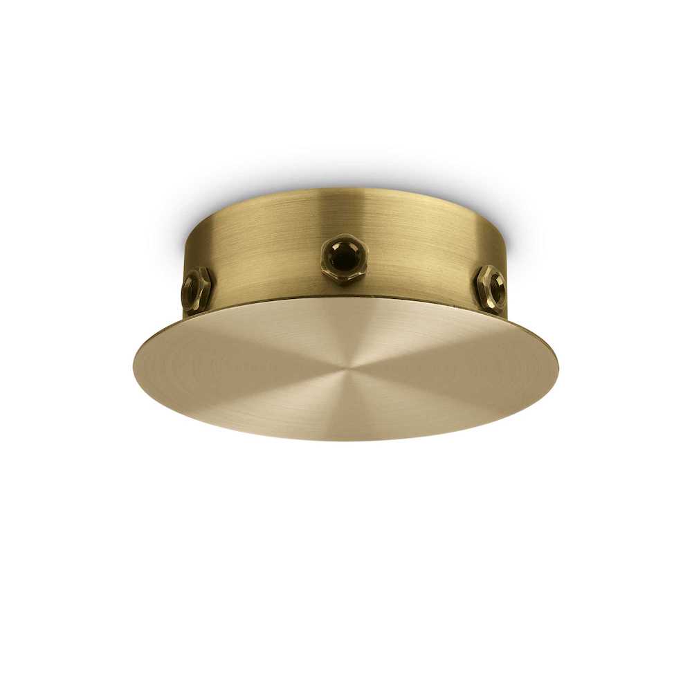 Magnetická rozbočovacia stropná rozeta pre 6 svietidiel v mosádznej farbe | Ideal Lux