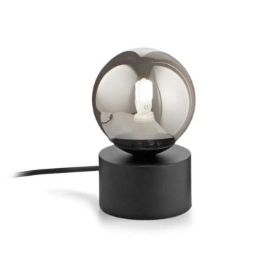 Malá stolná lampa PERLAGE TL1 s vypínačom v čiernej farbe | Ideal Lux
