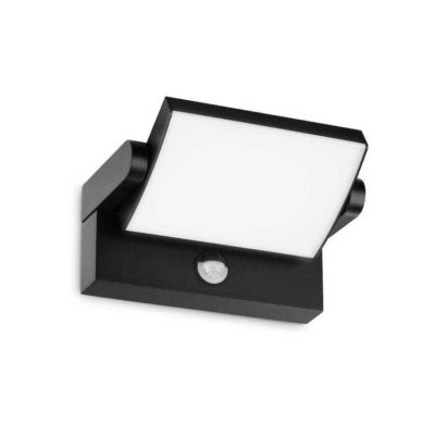 Nástenné svietidlo do extreriéru SWIPE AP SENZOR, súmrakový a pohybový senzor, čierna farba | Ideal Lux