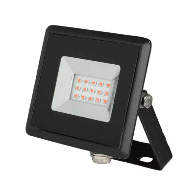 Reflektor LED E-Series 10W, Červená farba osvetlenia, 850lm, čierny