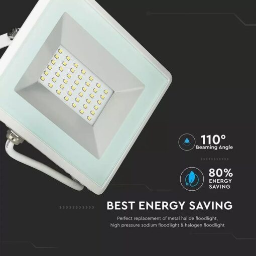 Reflektor LED E-Series 30W, Studená biela, 6500K, 2550lm, biely - Image 3